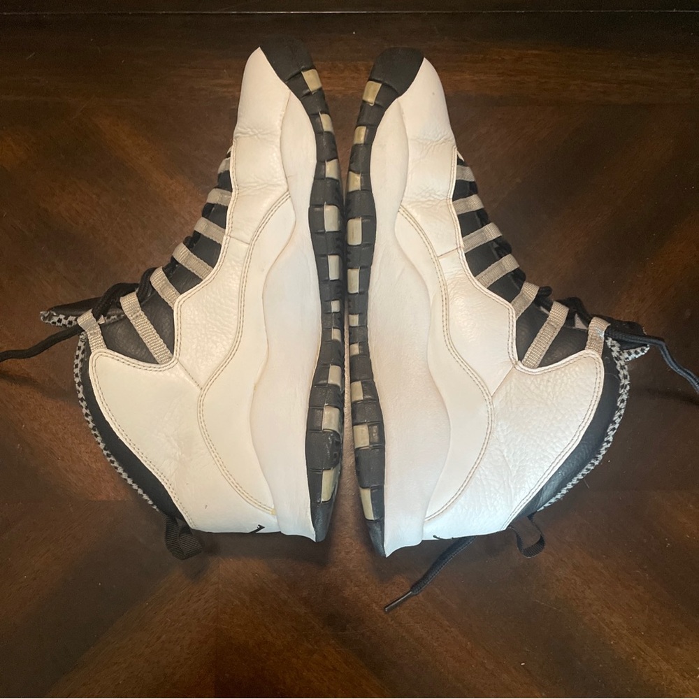 Nike Mens Air Jordan 10 Steel 310805-103 White Basketball Sneakers Size 10.5 - Picture 3 of 8